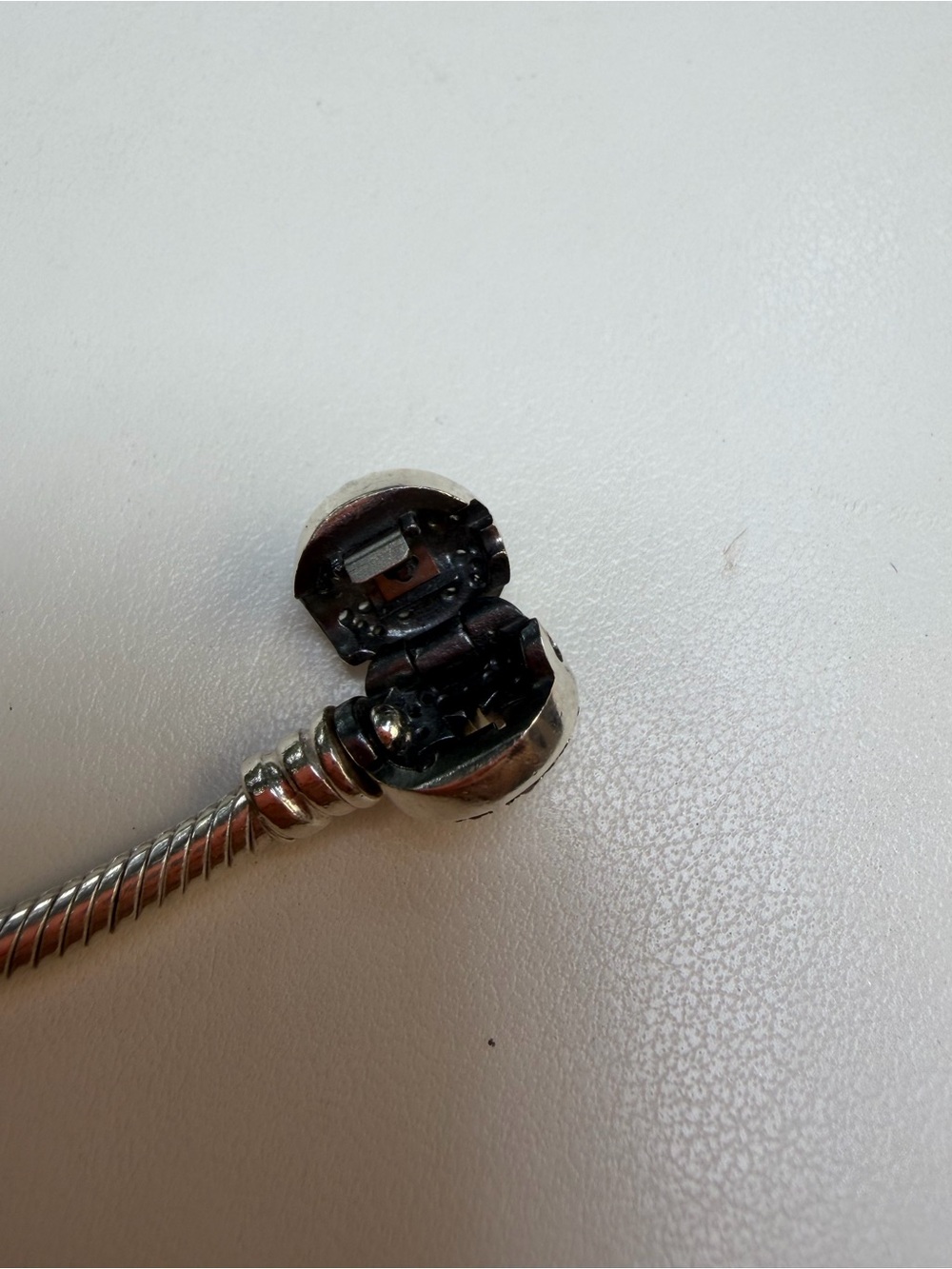 Pandora Silver North Star Charm Snake Chain Bracelet - Picture 6 of 6